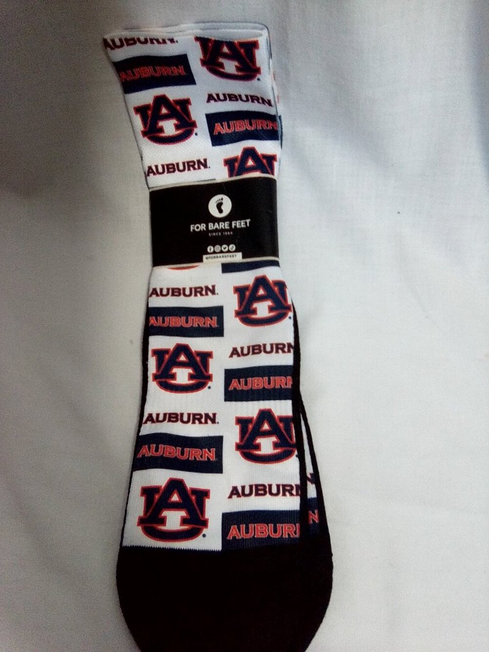 For Bare Feet Auburn University socks S/M NWT
